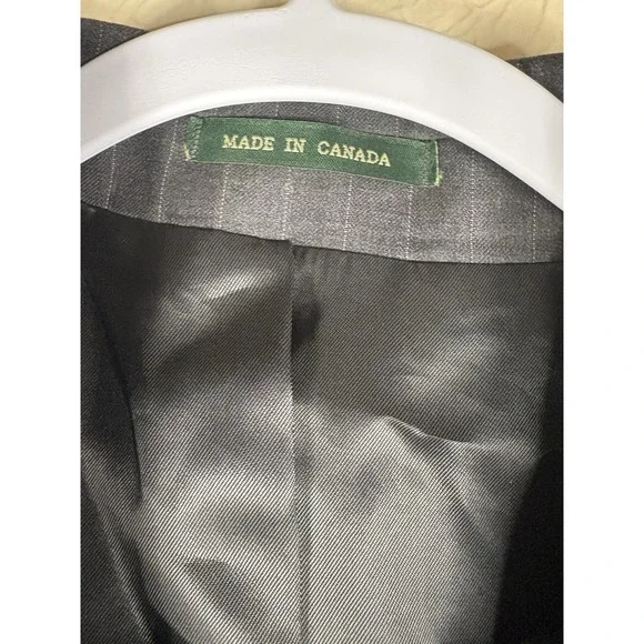 Lauren Ralph Lauren Dark Gray Blazer Mens Sz 44R 2 Button Wool Sport Coat Jacket - Picture 14 of 16